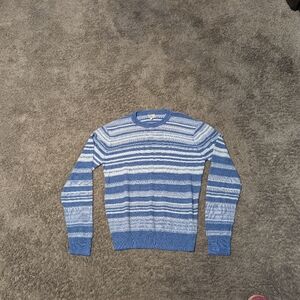 Blue Striped Women's Sweater